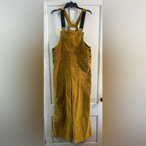 Mustard Corduroy Jumpsuit with Adjustable Straps